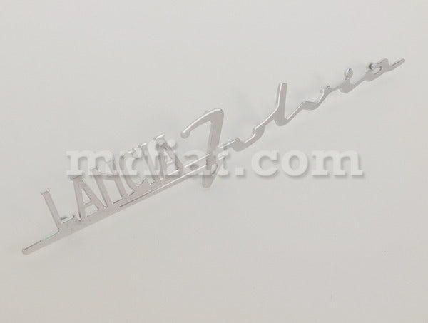 Lancia Fulvia Script Chrome Emblem 245 mm Emblems Lancia   