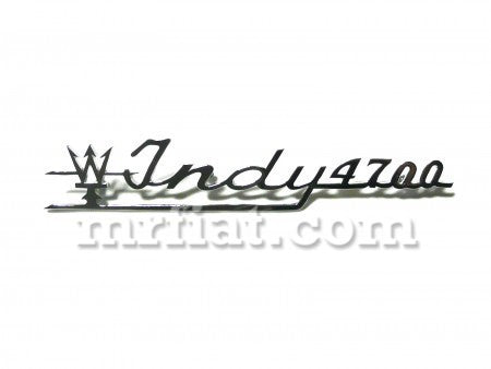 Maserati Indy 4700 Script Chrome Emblem Emblems Maserati   