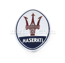 Cargar imagen en el visor de la galería, Maserati Oval Enamel Blue Chrome Emblem Emblems Maserati

