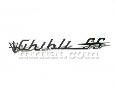 Maserati Ghibli SS Script Chrome Emblem Emblems Maserati   