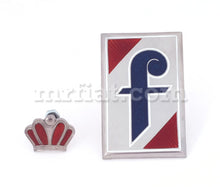 Load image into Gallery viewer, Pininfarina Enamel With Crown Emblem 2 Pcs Emblems Pininfarina   
