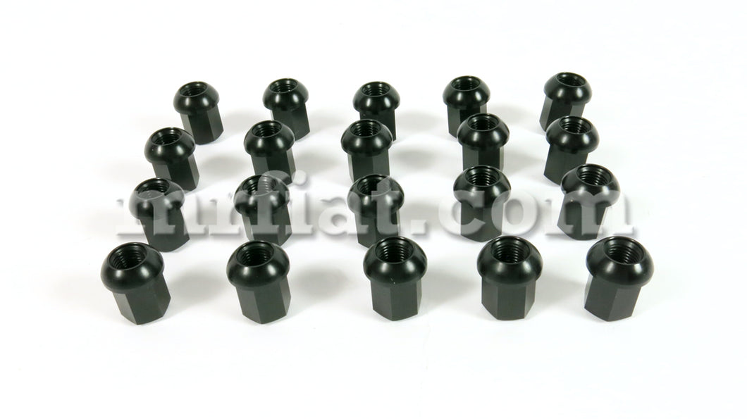 Porsche 911 Lug Nuts Aluminum Black/Set 20 pcs Models 1965-98 Accessories Porsche