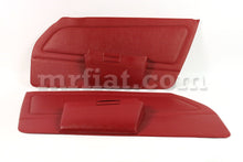 Cargar imagen en el visor de la galería, Porsche 911 912 Red Door Panel Set W/ Pocket 1968 Elephant Pattern Doors Porsche
