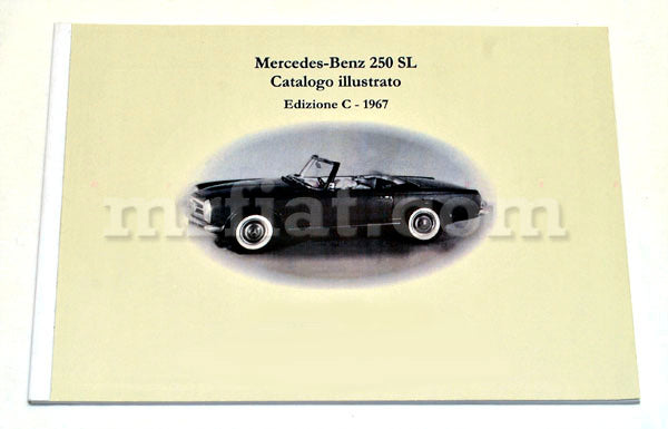 Mercedes 250 SL 1967 Edition Ge/En/It/Fr Illustrated Parts Catalogue Accessories Mercedes   