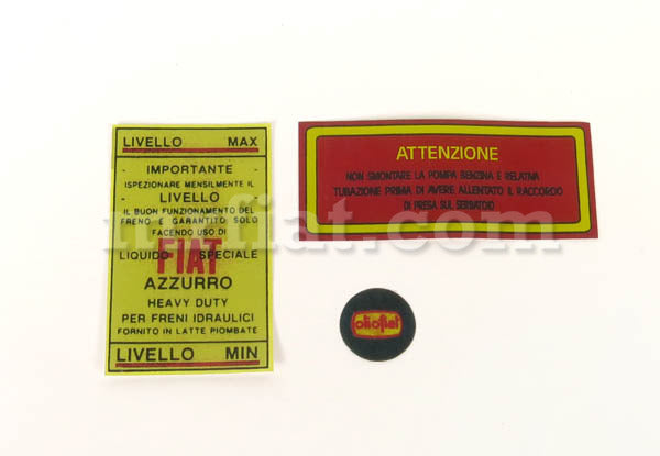 Topolino C Engine Sticker Set Engine Fiat   