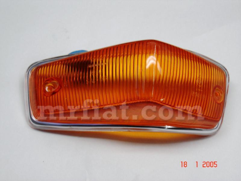 Volvo 140 Amber Silver Front Right Turn Light Lens Lights Volvo   