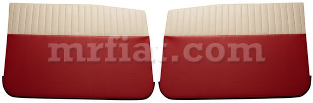 Volvo Amazon Red Beige Door Panel Set 1958-60 Doors Volvo   