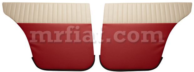 Volvo Amazon US Red Beige Door Panel Set 1958-60 Doors Volvo   