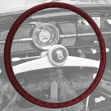 Load image into Gallery viewer, Volkswagen Karmann Ghia Steering Wheel Cover Vinyl (40cm/155in) Dark Red
