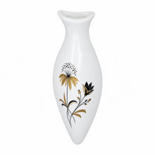 Cargar imagen en el visor de la galería, Volkswagen Bus Budvase Ceramic Gold/Black Floral Pattern Accessories Volkswagen
