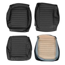 Load image into Gallery viewer, Volkswagen Bus Seat Cover Set Front Walkthrough Black Square Weave Upholstery Other
