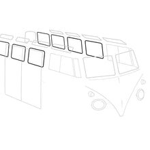 Cargar imagen en el visor de la galería, Volkswagen Bus Side Window Seal, Fixed Volkswagen
