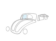 Cargar imagen en el visor de la galería, Volkswagen Beetle Door Window Right Convertible Volkswagen
