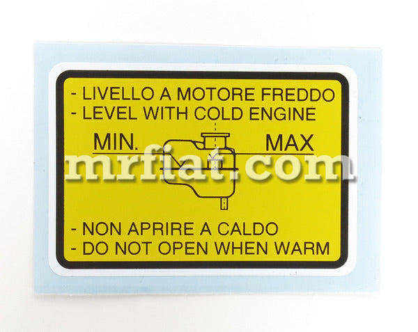 Alfa Romeo Spider Header Tank Sticker Engine Alfa Romeo   