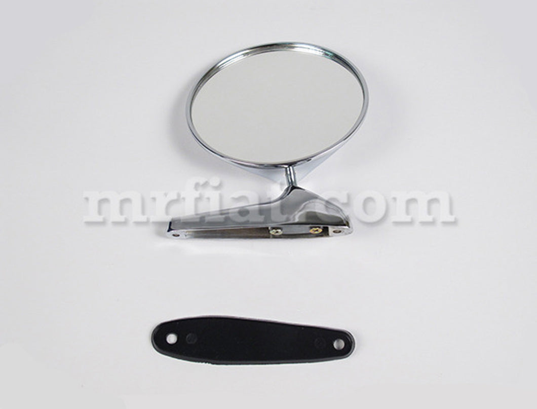 Alfa Romeo Giulia Sedan Chrome Round Side View Mirror W/ Emblem Doors Alfa Romeo   