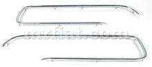 Load image into Gallery viewer, Alfa Romeo 2000 Touring Spider Chrome Front Side Grill Profile Set Bumpers Alfa Romeo   
