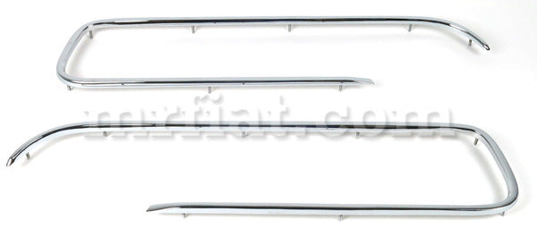 Alfa Romeo 2000 Touring Spider Chrome Front Side Grill Profile Set Bumpers Alfa Romeo   