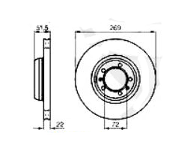 Alfa Romeo 75 Milano Sport Front Brake Disk Slotted Perforated Twinspark 75 90 Alfa Romeo   