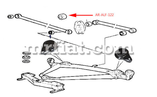Alfa Romeo Giulietta (116) Rear Axle Bushing Center Suspension Alfa Romeo