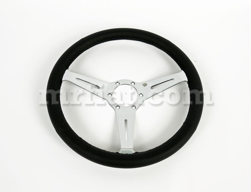 Alfa Romeo Spider Leather Steering Wheel Chrome Spokes Slots 350 mm Steering Wheels Alfa Romeo   