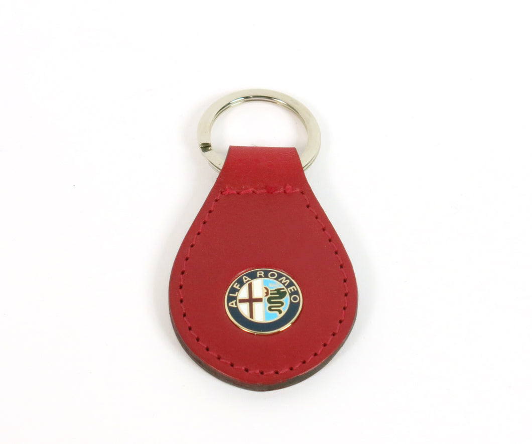 Alfa Romeo GT Junior GTV Red Leather Keychain Accessories Alfa Romeo   