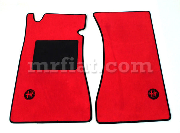 Alfa Romeo Spider 72-78 Red Floor Mats Set Interior Alfa Romeo   