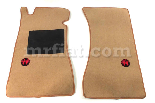 Alfa Romeo Spider 72-78 Tan Floor Mats Set Interior Alfa Romeo   