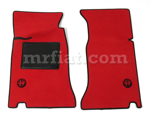 Alfa Romeo Spider 79-89 Red Floor Mat Set Interior Alfa Romeo   