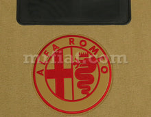 Load image into Gallery viewer, Alfa Romeo Spider 1978-89 Tan Floor Mat Set Big LogoNew Interior Alfa Romeo
