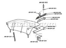 Load image into Gallery viewer, Alfa Romeo Spider Right Boot Cover Mount Large 1990-93 OEM Roof Alfa Romeo   
