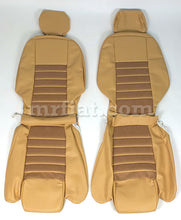 Load image into Gallery viewer, Alfa Romeo Spider Tan Alcantara Vinyl Front Seat Set 90-93 Interior Alfa Romeo
