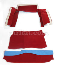 Cargar imagen en el visor de la galería, Alfa Romeo Spider S4 Red Complete Trunk Boot Carpet Set 1991-94 Interior Alfa Romeo
