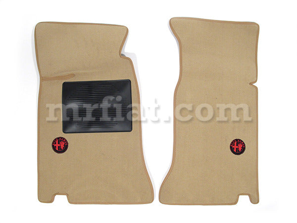 Alfa Romeo Spider 79-89 Tan Floor Mat Set Interior Alfa Romeo   