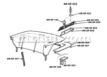 Load image into Gallery viewer, Alfa Romeo Spider Left Boot Cover Mount Small 1990-93 OEM Roof Alfa Romeo   
