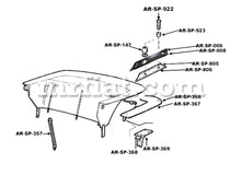 Load image into Gallery viewer, Alfa Romeo Spider Right Boot Cover Mount Small 1990-93 OEM Roof Alfa Romeo
