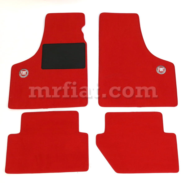 Fiat 500 600 All Red Floor Mats Set 1957-75 Interior Fiat   