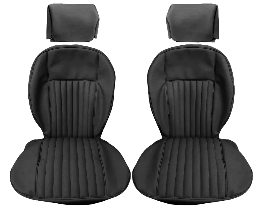 Fiat 124 Spider Front Seat Covers 1966-1978 Black