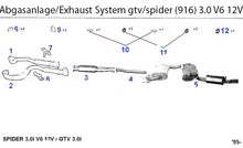 Cargar imagen en el visor de la galería, Alfa Romeo Brera/Spider (939) 3.0cc V6 Gasket Front Muffler Alfa Romeo
