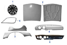 Cargar imagen en el visor de la galería, Fender Kit Stepnose Front And Rear for Alfa Romeo GT Junior Models Alfa Romeo
