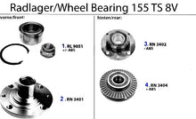 Load image into Gallery viewer, Alfa Romeo 155 Wheel Bearing Set Front Alfa Romeo

