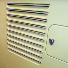 Load image into Gallery viewer, Volkswagen Bus Engine Vent Trims, Stainless Steel Volkswagen
