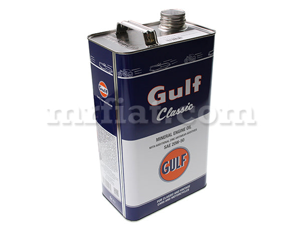 Fiat Dino 2000 2400 Gulf Classic Mineral Engine Oil SAE 20W-50 5 L Accessories Fiat   