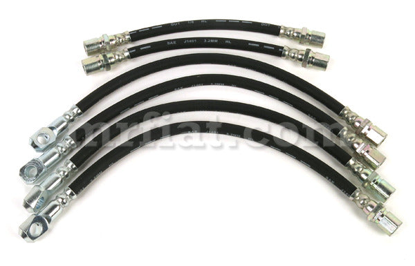 Fiat Dino 2400 Brake Hose Set 6 Pcs Brakes Fiat   