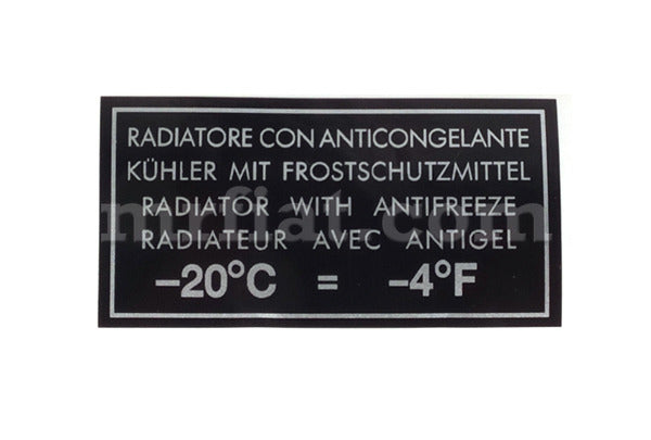 Ferrari 208 308 GT/4 GTB GTS Heater Tank Transfer Sticker – MrFiat