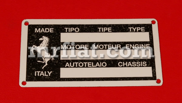 Ferrari 206 246 GT GTS Replacement Chassis Plate Body Panels Ferrari   