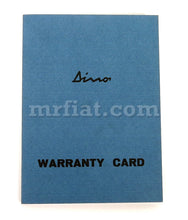 Load image into Gallery viewer, Ferrari 246 GT GTS Warranty Card Book Accessories Ferrari   
