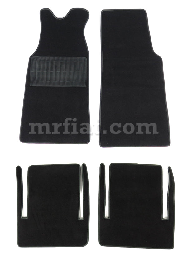 Fiat Dino 2000 2400 Spider Black Carpet Set 4Pcs Interior Fiat   