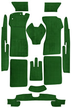 Cargar imagen en el visor de la galería, Mercedes Ponton Cabrio 128 180 Carpet Set 1957-1960 Green
