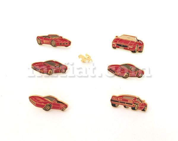 Ferrari Modelli Storici 7 Piece Pin Set Emblems Ferrari   