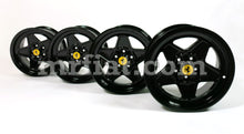 Load image into Gallery viewer, Ferrari 208 308 GT4 GTB GTS Black Five Spoke Ferrari Style 16" Wheel Set 4 Rims Ferrari
